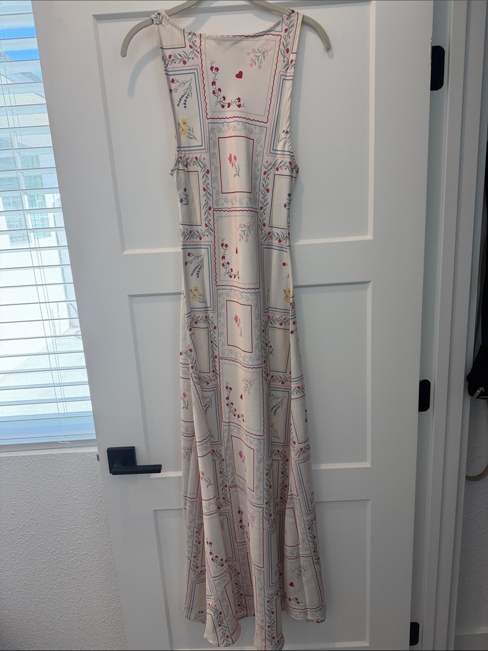 WeWoreWhat Boat Neck Slip Dress in Ivory Multi - Picture 3 of 8